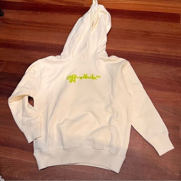Off-White NWOT Kids Cream Sweatshirt with Neon Graphic - Picture 1 of 6